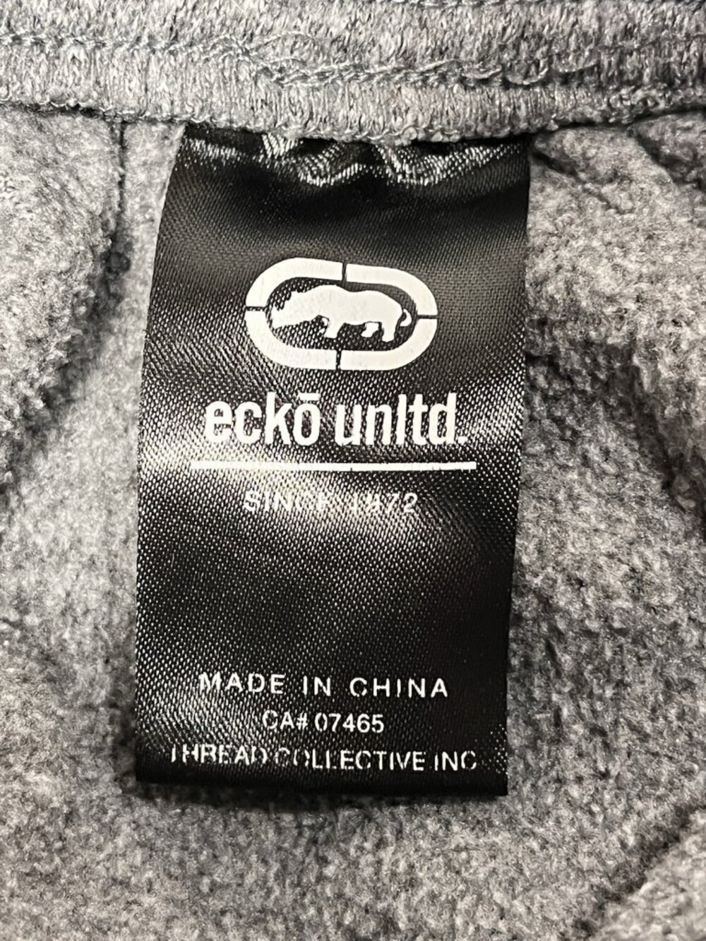 Men’s Medium Ecko Unlimited Unltd Gray Sweatpants Draw String Logo Spell Out - Picture 9 of 13